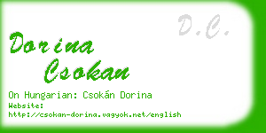 dorina csokan business card