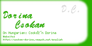 dorina csokan business card